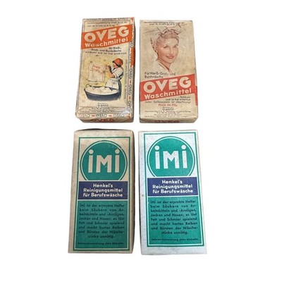 4 Alte Waschpülfer Pakete OVEG IMI Waschmittel