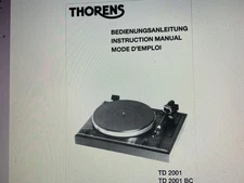 Thorens Td2001 Td 2001 Bc User Manual Digital