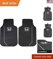Black PVC Honda Floor Mats - 26.5"L x 17.75"W for Luxury Protection