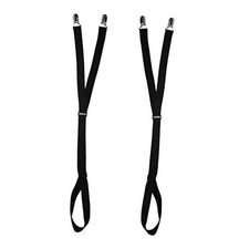 Stirrup Style Loop Shirt Stays - Adjustable Original Stirrup Style Black 
