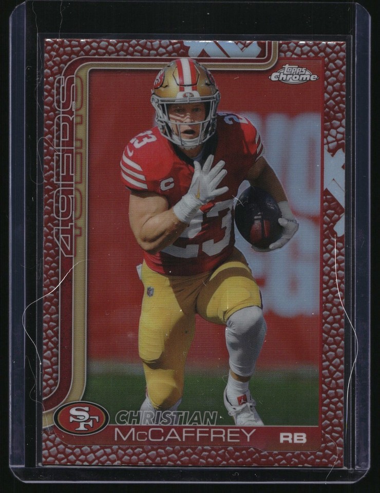 2025 Topps Chrome #263 Christian McCaffrey Leather 49ers