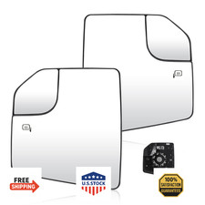 Heated Blind Spot Mirror Glass for Ford F-150 2015-2020 Left  Right Side