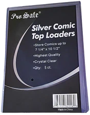 5 Pro Safe Silver Comic Book Toploaders 7-1/4"x10-1/2" Holder Storage Regular