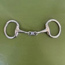 KORSTEEL Stainless Steel French Link Eggbutt Snaffle Horse Bit 4-1/2”
