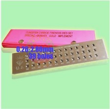 Tungsten Carbide Wire Drawplate Jewelry Making 39 Round Holes 0.26-2.80mm