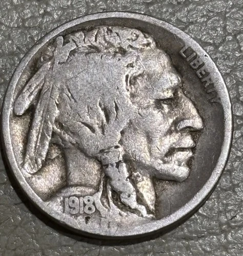1918 Buffalo nickel, nice original FINE condition full date, part horn detail