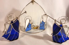 Dickson's Stained Glass Nativity Set Tealight 6-Pieces Tabletop CH-979 Unique