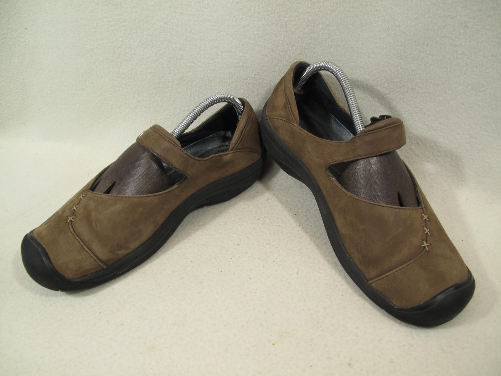 Scarpe Keen Verona Mary Jane pelle marrone fibbia casual comode basse taglia 9 5