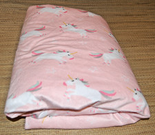 Just Born Pink Unicorn Baby Blanket Minky Sherpa NWOT Stars 33