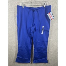 NWT Cherokee Workwear Scrub Flare Bottom Blue 4101P Style Size Petite Medium