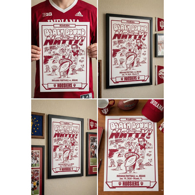 2026 NCAA CFP National Championship Indiana University Hoosiers Football Posters