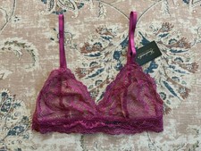 Frederick's of Hollywood Caroline Lace Mesh Lined Bralette Size Large