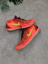 Nike Free 3.0 Flyknit Zapatos Para Hombres Talla 11 Naranja Descalzo Correr Tenis Tejidos