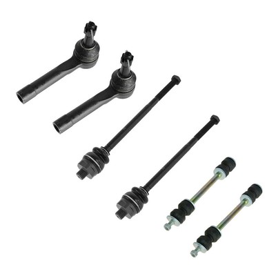 AM Autoparts Front Inner Outer Tie Rod Ends & Sway Bar Links Set Of 6 GMC Chevy 99-07 Silverado Tahoe Yukon Escalade