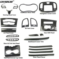 Carbon Fiber Center Console Dash Cover Trim For Chrysler 300/300C 15+Accessories