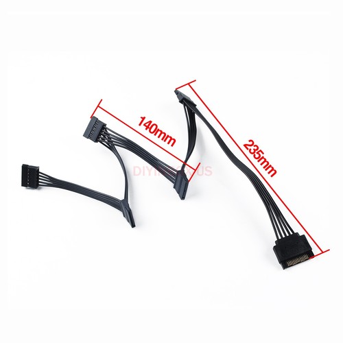 10pcs SATA Power 15 Pin 1 Male To 5 Female Splitter Hard Drive Cable for HDD SSD - Picture 18 of 18