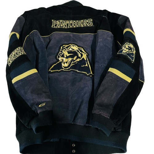 G111 Sports Pittsburgh Panthers Jacket Mens 2XL  Suede Leather Embroidered Logo - Picture 1 of 7