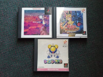 Lot of 3  PS1 Playstation games TWINBEE RPG, Wild Arms, YUGIOH Shin Duel Monster