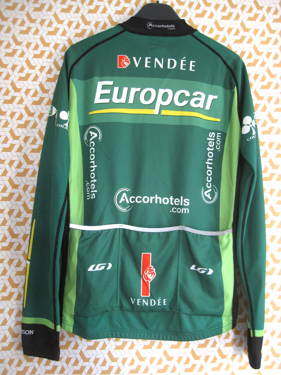 Maillot De Cyclisme Manches Longues Europcar, Haut Vélo Hiver, Taille S