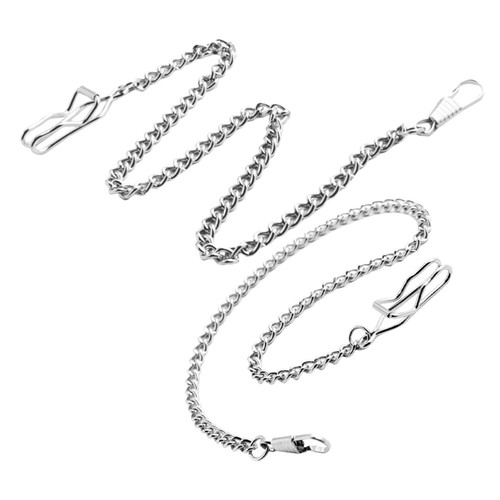 2pcs Metal Pants Chain Pocket Watch Replacement Chains Stainless Steel - Picture 1 of 12