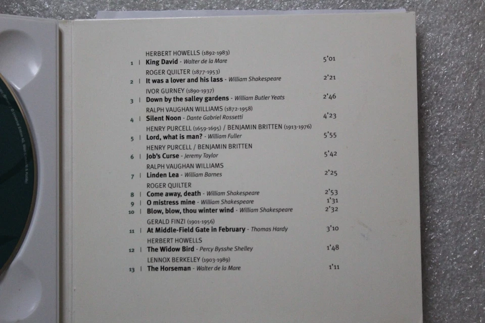 Bejun Mehta : Down By the Salley Gardens CD Digipak Julius Drake - Image 4 of 4