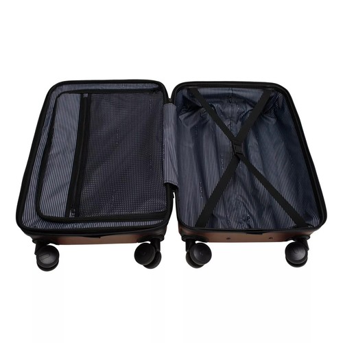 Skyline Hardside Large Checked Suitcase Hardshell 8-Wheel Spinner Luggage, Brown - Picture 7 of 7