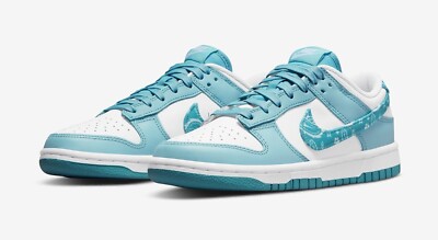 Nike Women Dunk Low Essential Blue Paisley DH4401-101 Women's Size
