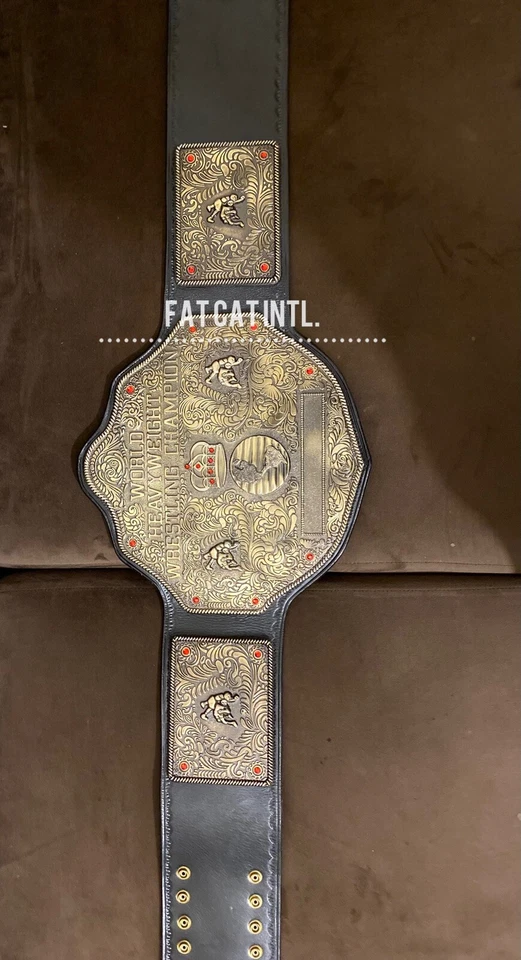 Nuevo Cinturón Antiguo Crumrine Big Gold Campeonato de Lucha Libre 6mm Herramientas Cuero Foto 4 de 4