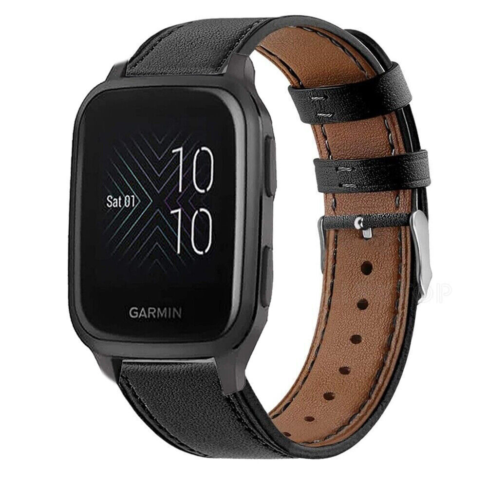 For Garmin Venu Sq/Sq 2 Music/Venu 2 Plus Forerunner 255 245 Leather Band  Strap