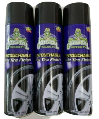 Cristal Products Untouchable Wet Tire Finish 13oz Pack of 3 Ever Wet Look