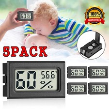 5PCS Mini Digital LCD Indoor Thermometer Hygrometer Temperature Humidity Meter
