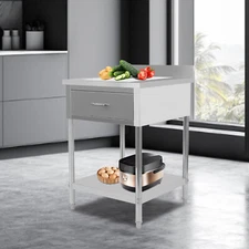 24"x24" Kitchen Work Table Stainless Steel Heavy Duty Food Prep Table W/ Drawer