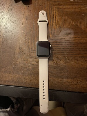 Apple MTGR2LL/A Series 3 42mm Smartwatch - Silver Aluminum Case/White Sport Band