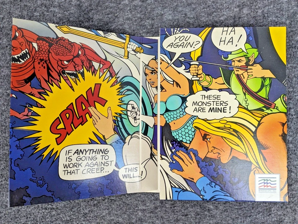 CIB Gauntlet Big Box PC IBM Tandy 5.25" Floppy Disk Folio - Mindscape - EUC - Image 3 of 4