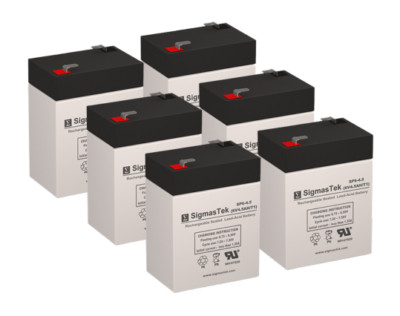 Pack of 6 - Replacement Batteries for UB645, ELB06042, YT-645, PS-640, 3FM4.5