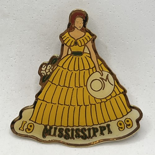 Odyssey Of The Mind 1999 Mississippi Belle OM Organization Enamel Lapel Hat Pin