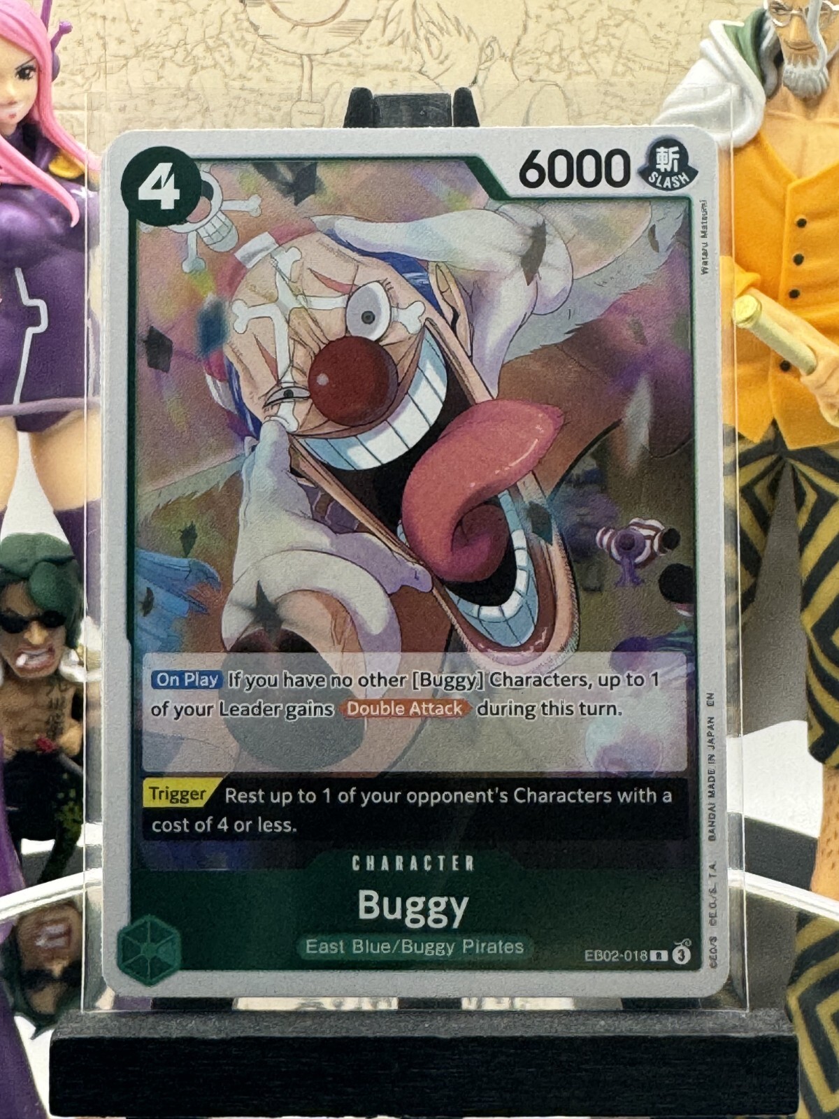 One Piece CG 4 Buggy EB02-018 Extra Booster Anime 25th Rare!