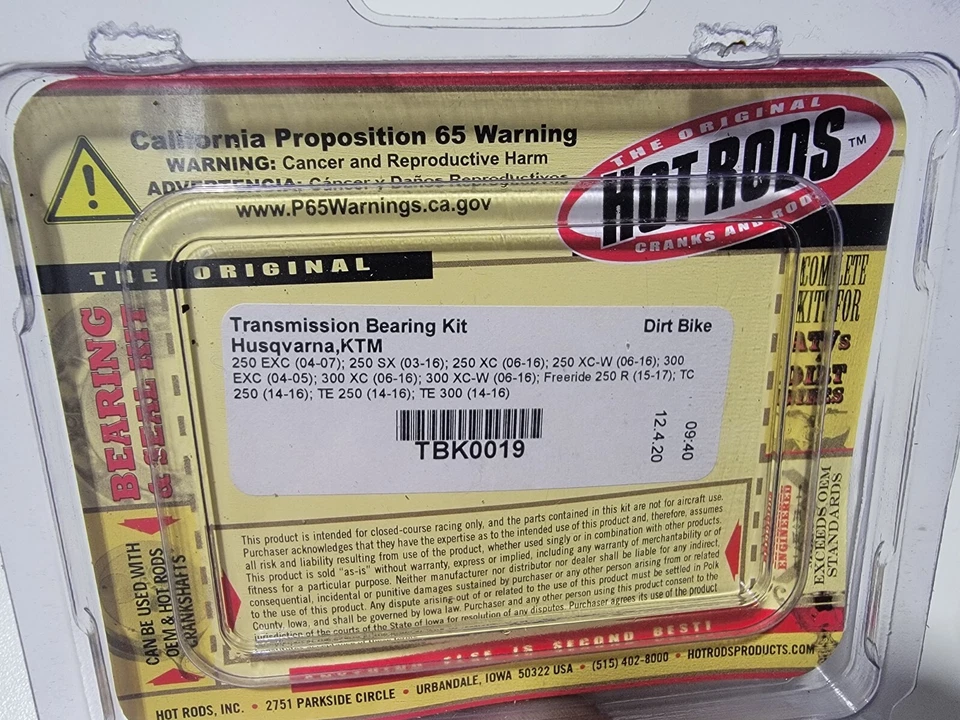 Hot Rods Transmission Bearing Kit Husqvarna KTM 250 300 SX XC EXC EC-W TE - Image 2 of 4