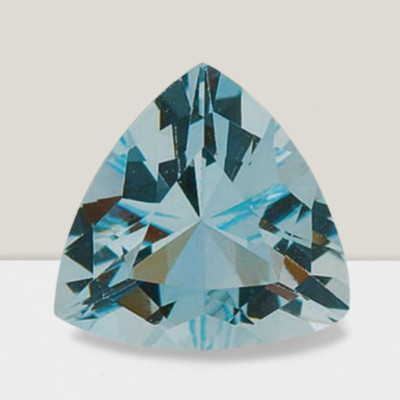 Aquamarine Trillion Cut Gemstone 0.15 Cts - 4 mm AAA+ Loose Gem
