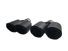 1 Paar Carbon Endrohre Auspuff Blende 2x 114mm für 76mm Anschluss rechts links