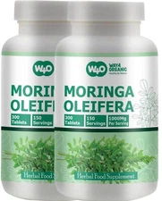 Moringa Oleifera Tablets 1000mg – 300 Count – 10 Month Supply –Energy & Immunity