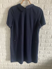 Wallis Navy Dress Size 16.  Ponte Collar Shift Dress. BNWT