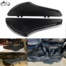 Black Shark Fin Rider Floorboards Footboard For Harley Touring Heritage Softail