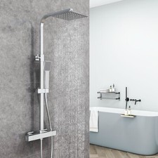 Duschsystem mit Thermostat Duscharmatur Regendusche Duschsäule Regenduschkopf