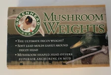 Green Head Gear Mushroom Weights Outdoor Duck Decoy Qty 6- 6oz. Per (NEW IN BOX)