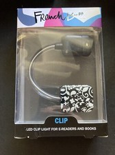 Clip On Book Light   Black/White   Square LED Reading Light