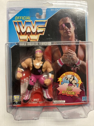 WWF HASBRO BRET HART PURPLE HEART VARIANT, MOC, VE...