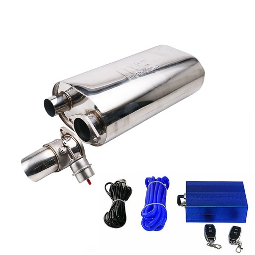 1PC 3'' ID 3''+2.5'' OD Adjust Value Muffler Exhaust W/ Exhaust Valve
