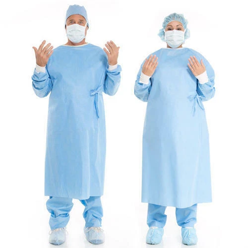 10/PK ISOLATION GOWN, LEVEL 3, PP+PE, KNITTED CUFF, SAME BIZ DAY SHIP! - product detail image 1
