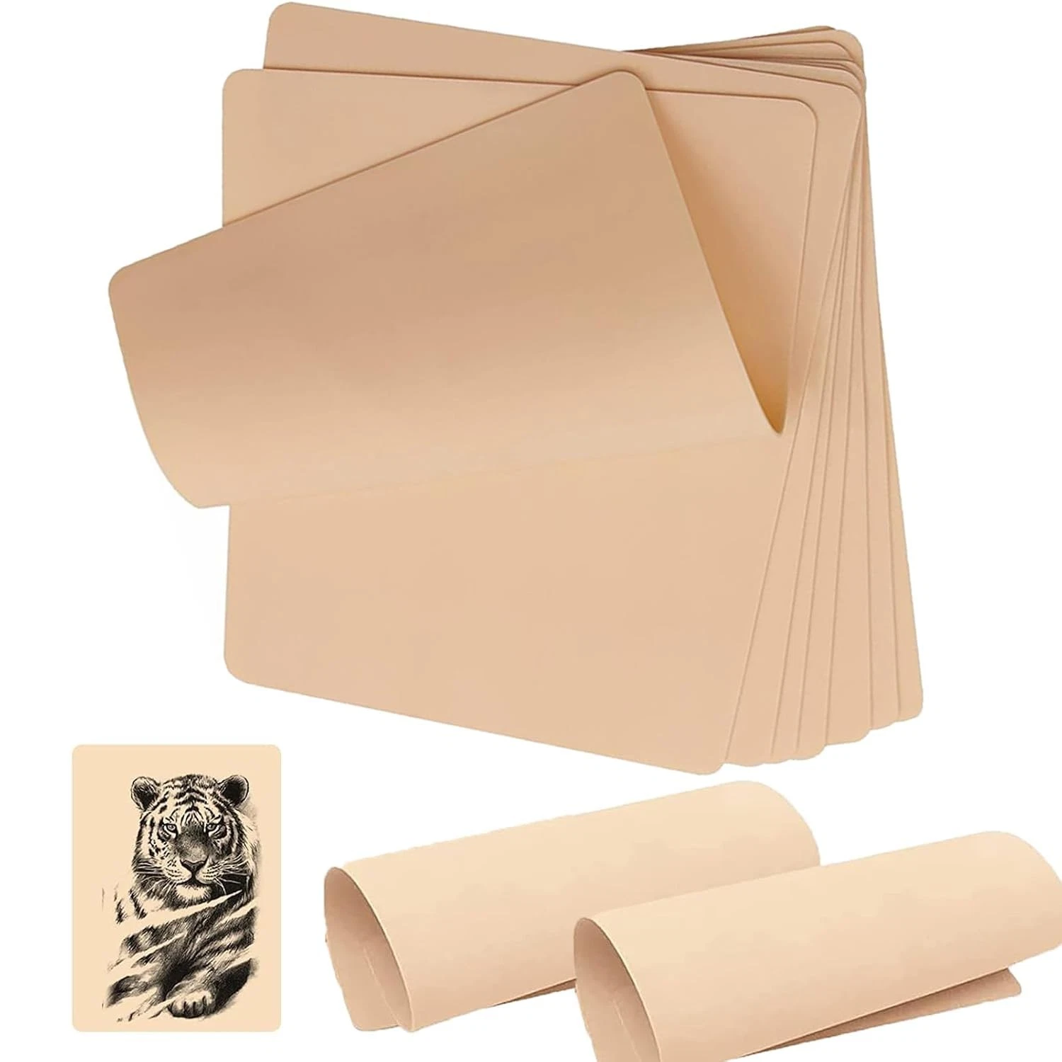 Durable 10-Piece Tattoo Practice Skin Set - Double-Sided for Advanced Techniques - product detail image 1